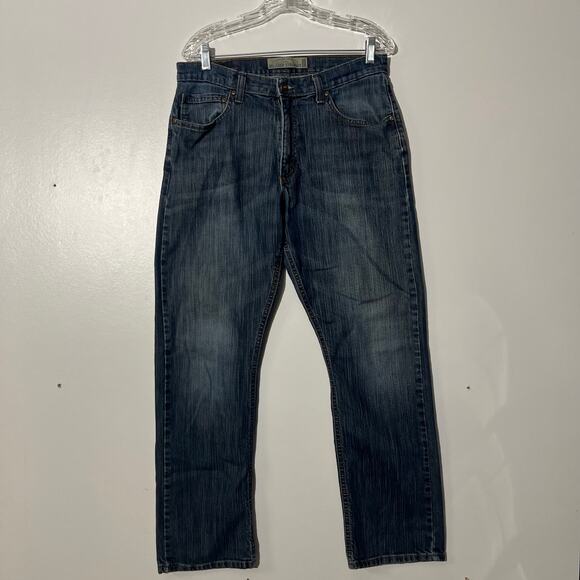 Wrangler Originals Relaxed Straight Flex Fit Distressed Blue Jeans Men’s 32x32 - Picture 1 of 5